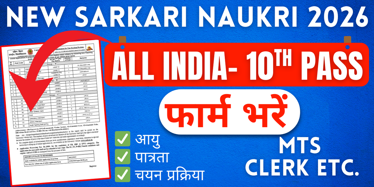 Government Jobs for 10th Pass Apply Online